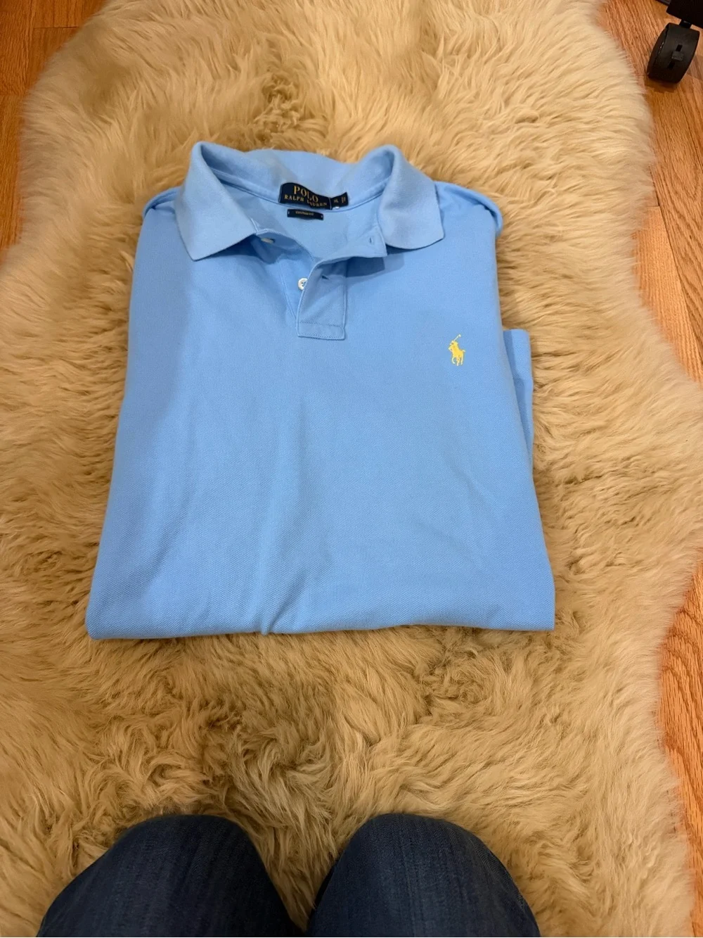Polo by Ralph Lauren Classic Light Blue Cotton Polo Shirt